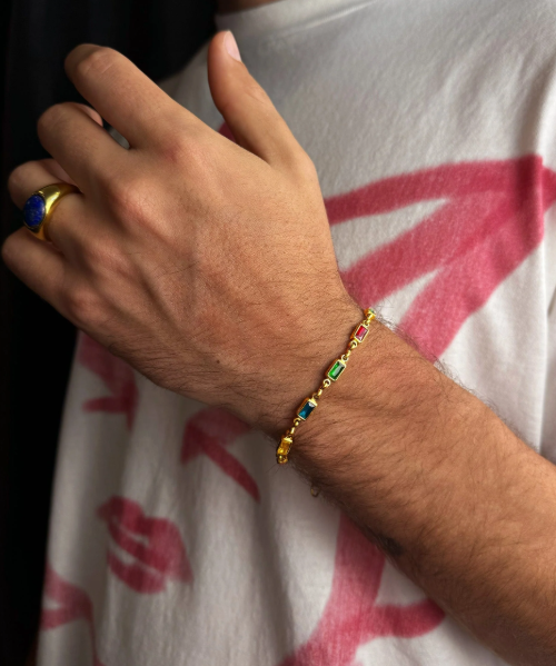 Nialaya Men's Rectangle Tennis Bracelet