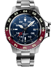 Load image into Gallery viewer, Engineer Hydrocarbon AeroGMT II (42 mm) | Blue Dial | Black/Red Bezel | Steel Bracelet | DG2018C-S3C-BE | Ball Watches for sale by Hooper Bolton UK
