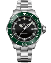 Load image into Gallery viewer, Engineer Hydrocarbon | DeepQUEST Ceramic | Black Dial | Green Bezel | Rubber Strap | DM3002A-P4CJ-BK | Ball Watches for sale by Hooper Bolton UK

