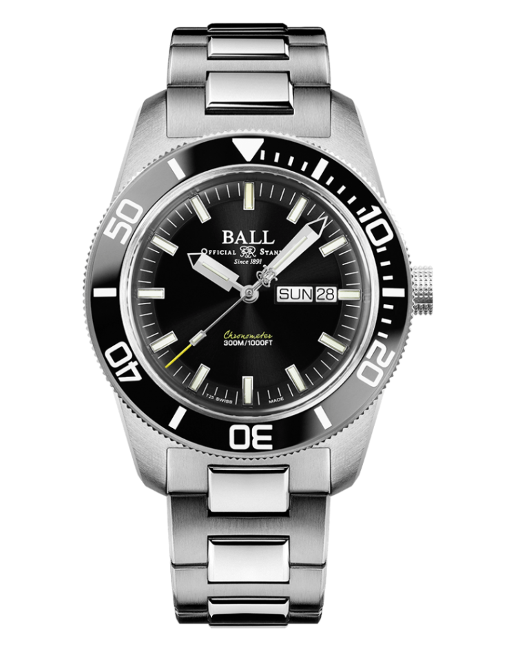 Engineer Master II | Skindiver Heritage | Black Dial | Steel Bracelet | DM3308A-SCJ-BK | Ball Watches for sale by Hooper Bolton UK
