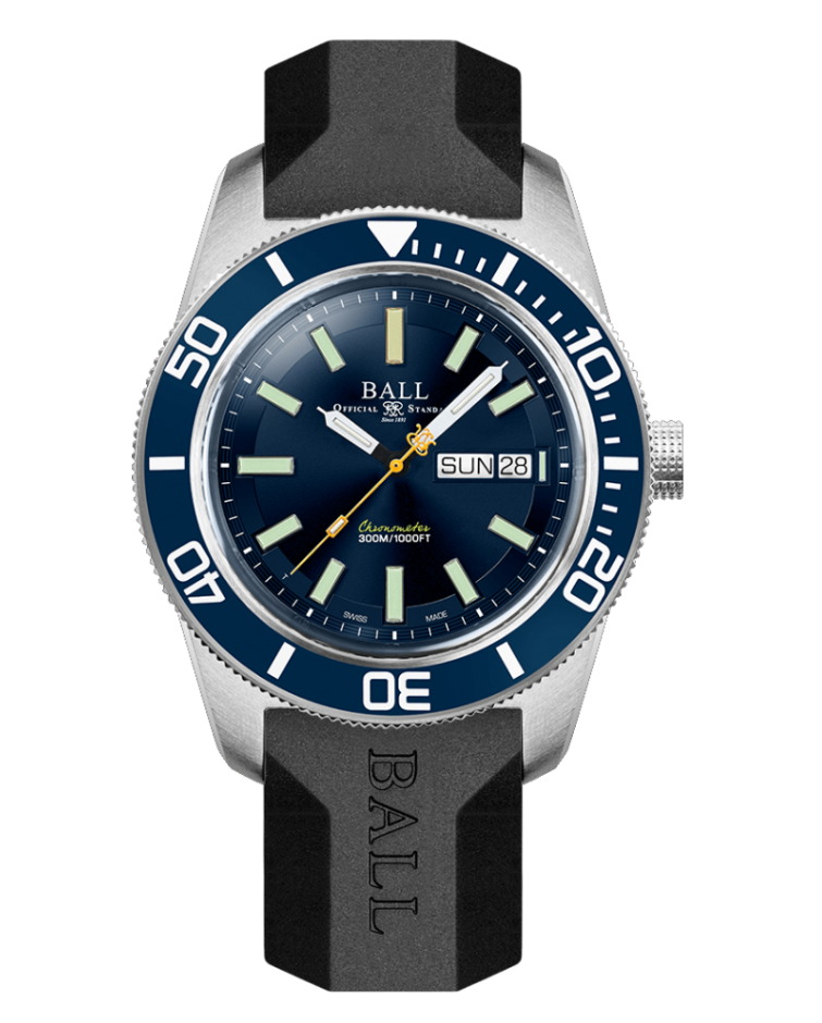 Engineer Master II | Skindiver Heritage | Blue Dial | Rubber Strap | DM3308A-P1C-BE | Ball Watches for sale by Hooper Bolton UK