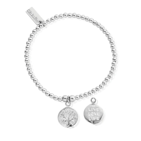 Chlobo | Cute Charm Live Love Life Silver Bracelet | SBCC215 | by Hooper Bolton