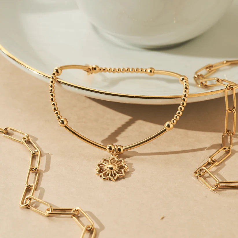 Chlobo| Cute Mini Sun Mandala Silver Bracelet  | Hooper Bolton UK
