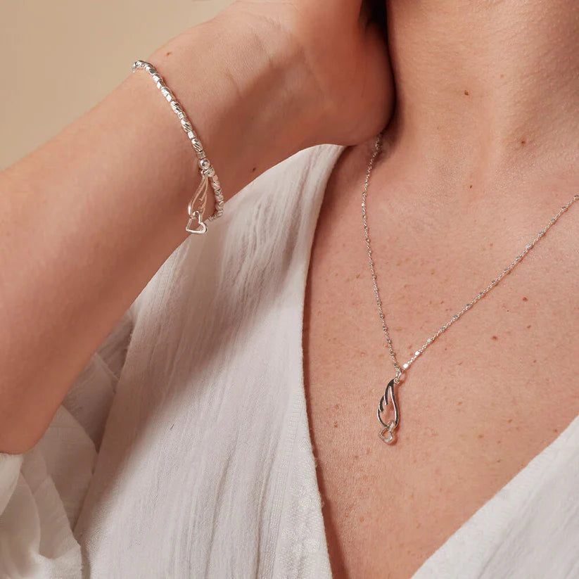 Chlobo | Soul Glow Interlocking Heart & Angel Wing Bracelet | Hooper Bolton UK