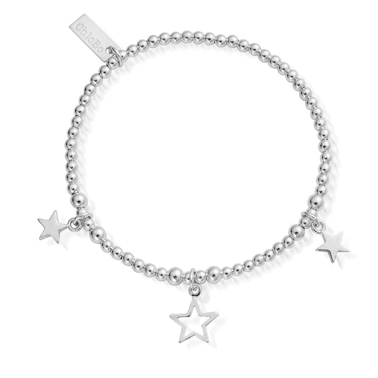 Chlobo Triple Star Silver Bracelet | SBSB097806 | by Hooper Bolton