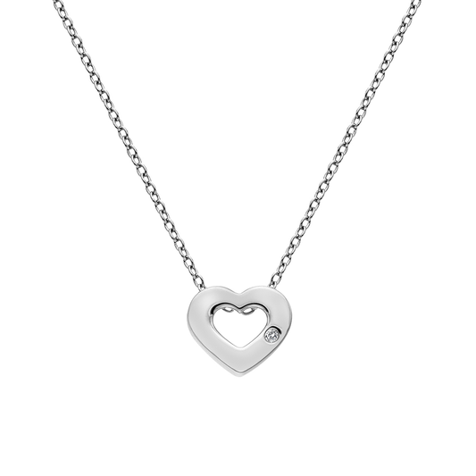Hot Diamonds Amulet Heart Silver Pendant | DP747 | by Hooper Bolton