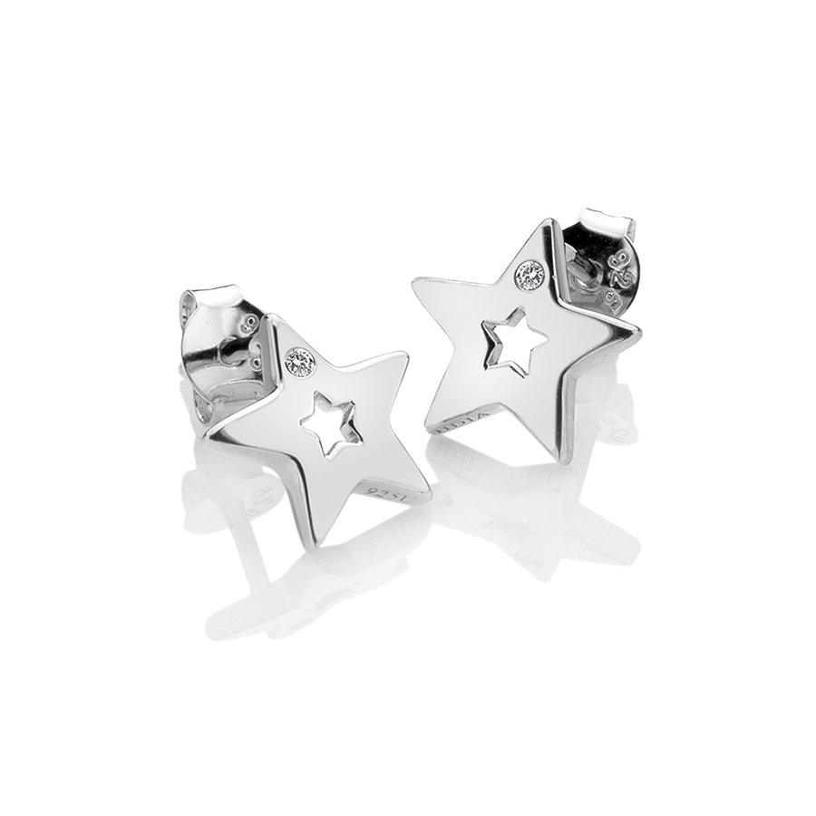 Hot Diamonds Amulet Star Silver Earrings | DE587 | by Hooper Bolton