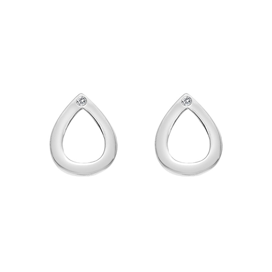 Hot Diamonds Amulet Teardrop Silver Earrings | DE615 | by Hooper Bolton
