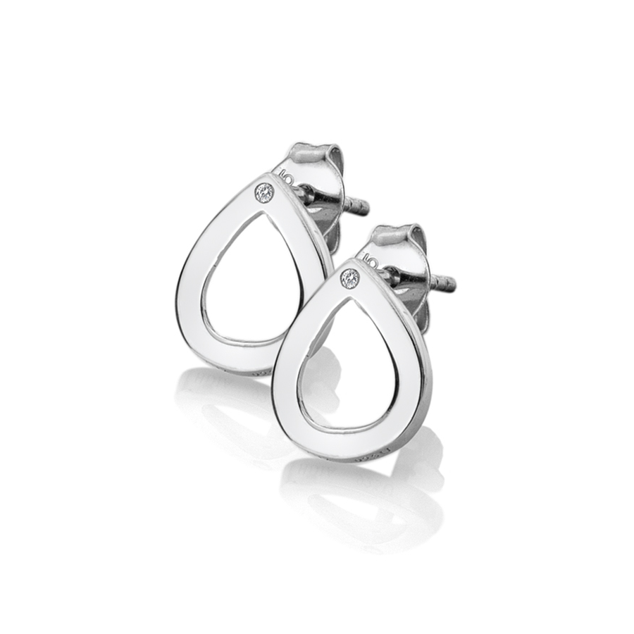 Hot Diamonds Amulet Teardrop Silver Earrings | DE615 | by Hooper Bolton