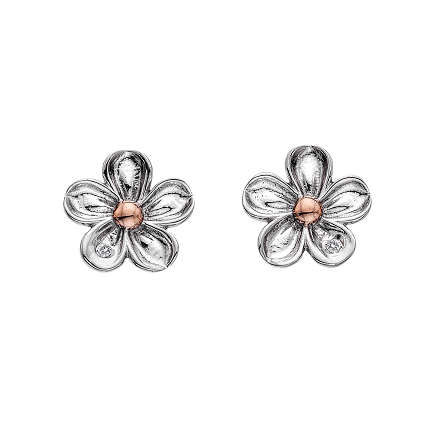 Hot Diamonds Forget Me Not Stud Silver Earrings | DE618 | by Hooper Bolton