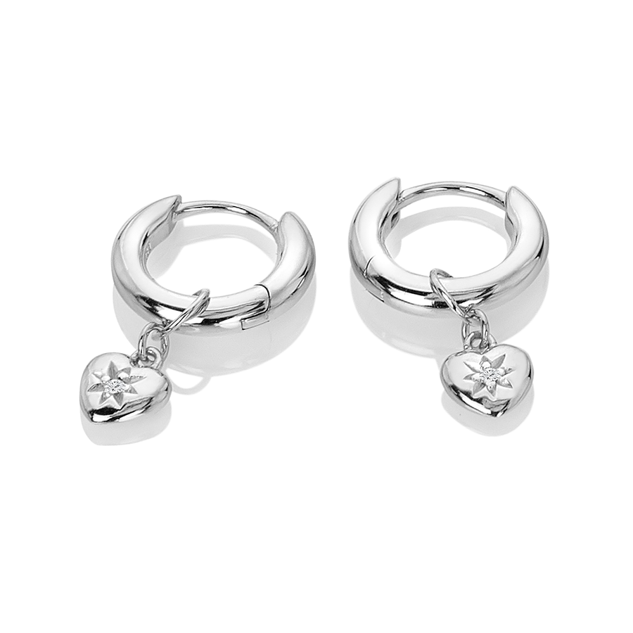 Hot Diamonds Heart Silver Earrings | DE718 | by Hooper Bolton