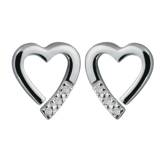 Hot Diamonds Romantic Silver Earrings | DE110 | by Hooper Bolton