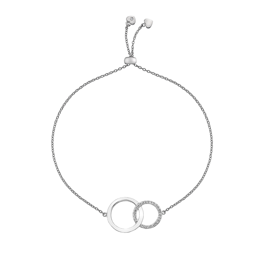 Hot Diamonds Striking Circle Silver Bracelet (DL568) | Hooper Bolton