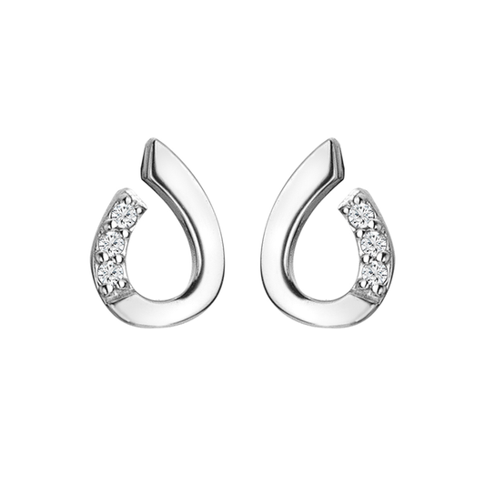 Hot Diamonds Teardrop Silver Earrings | DE729 | by Hooper Bolton