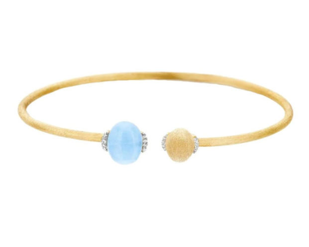 Nanis - 18ct Gold DANCING AZURE BANGLE | Hooper Bolton