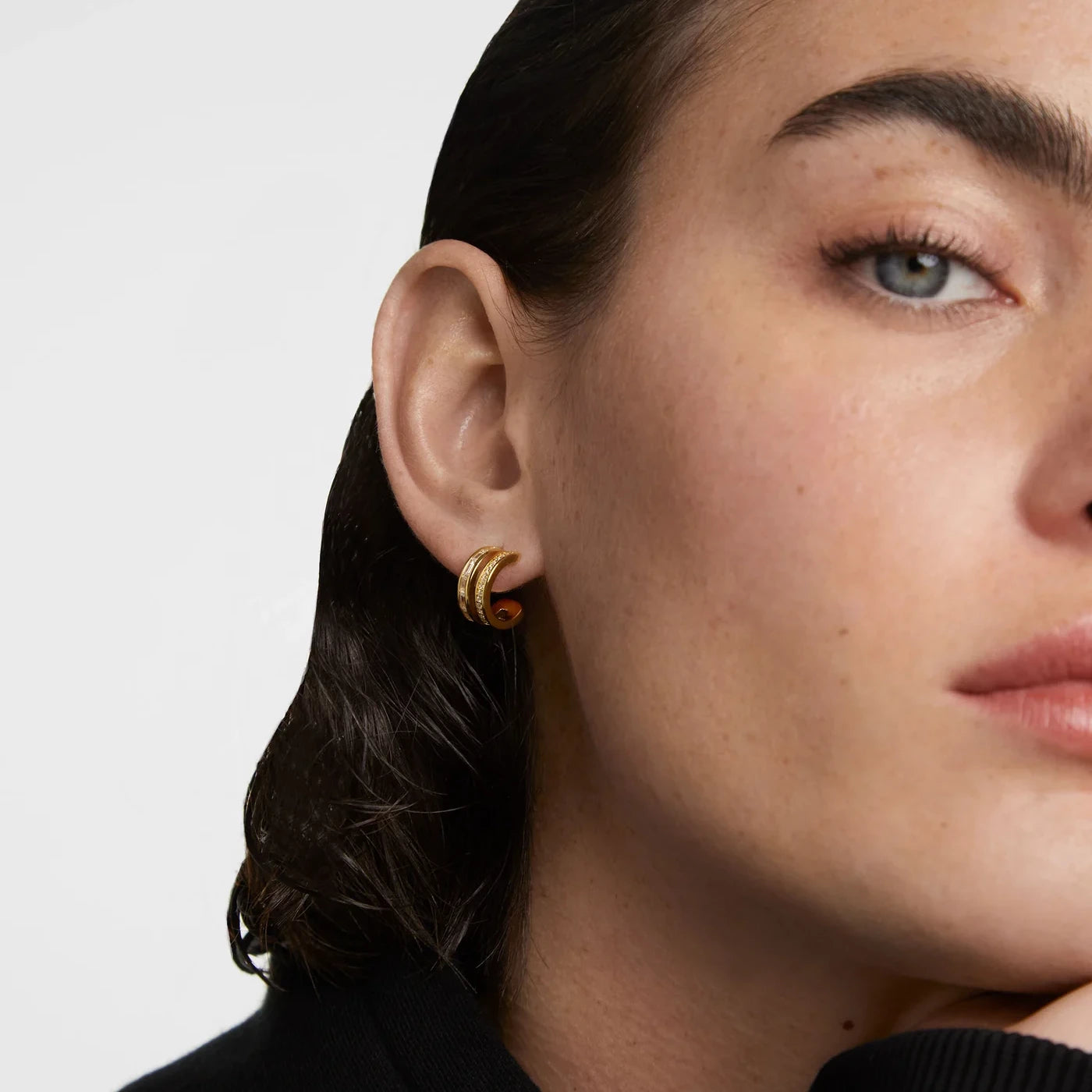 PDPAOLA | Bianca Double Band Hoops Earrings | AR01-968 | designer earrings by Hooper Bolton