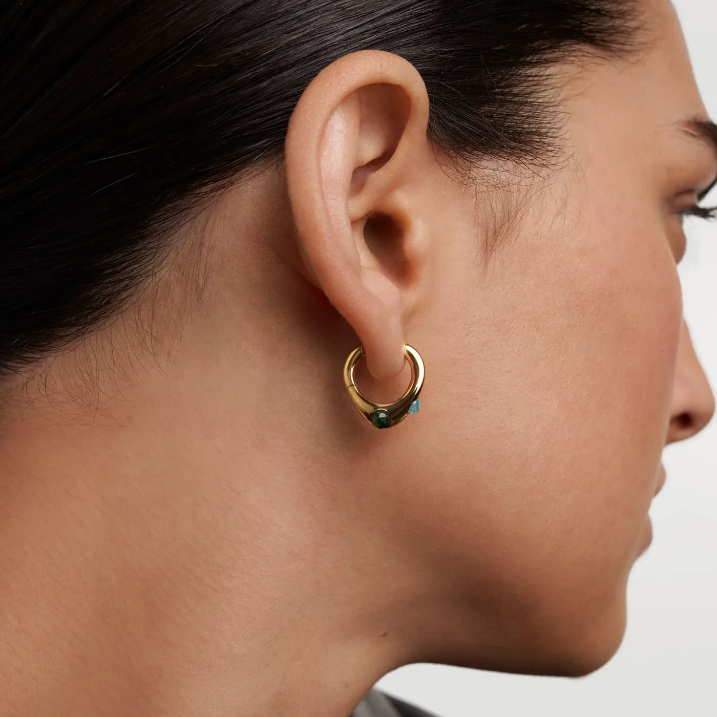 PDPAOLA | Coral Hoops Earrings | AR01-B73 | designer earrings by Hooper Bolton