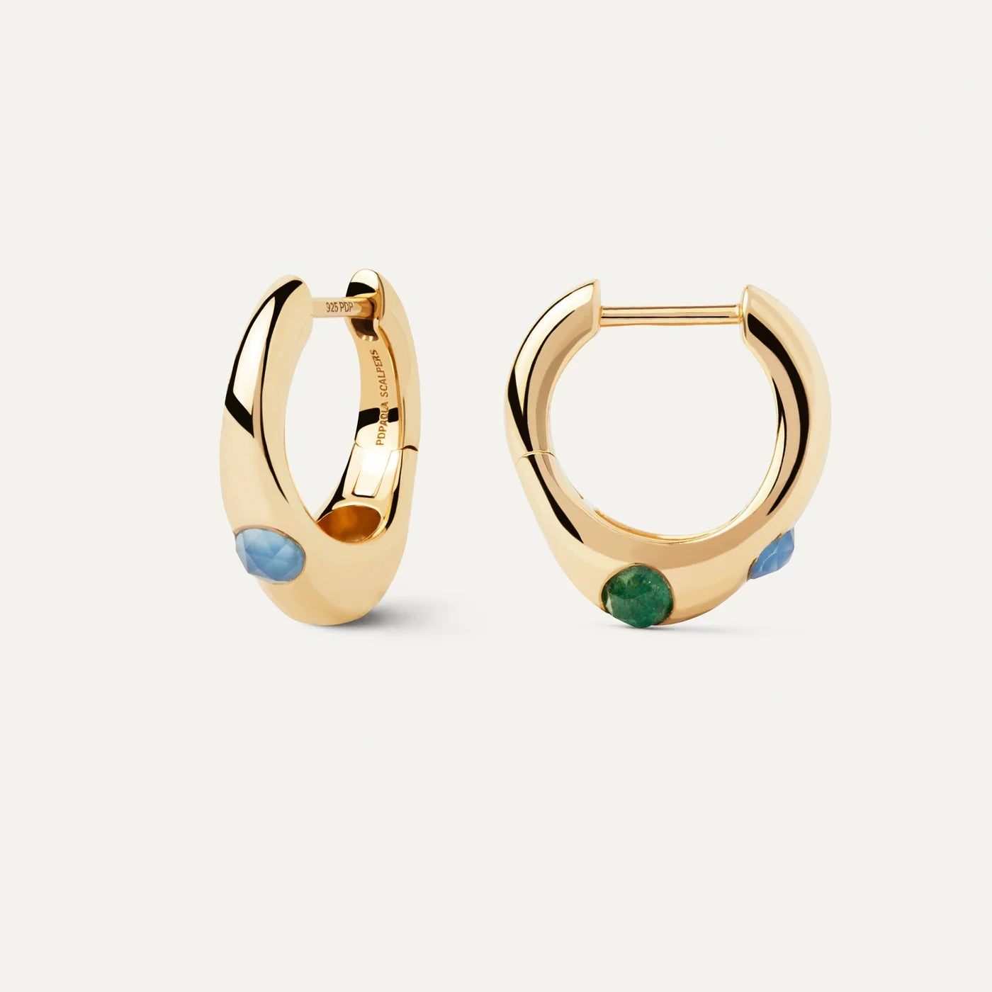 PDPAOLA | Coral Hoops Earrings | AR01-B73 | designer earrings by Hooper Bolton