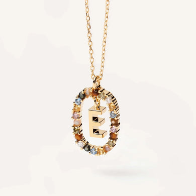 PDPAOLA | Letter E Necklace | CO01-264 | designer necklaces by Hooper Bolton