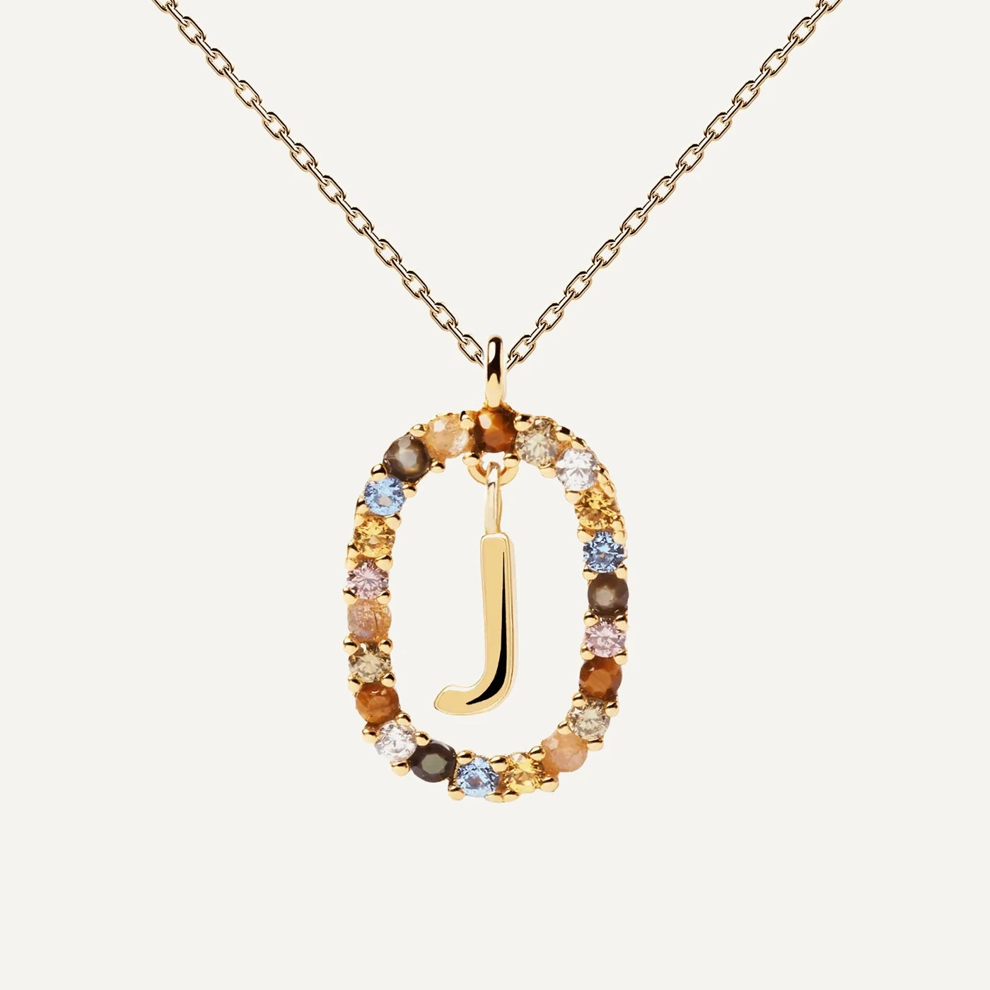 PDPAOLA | Letter J Necklace | CO01-269 | designer necklaces by Hooper Bolton
