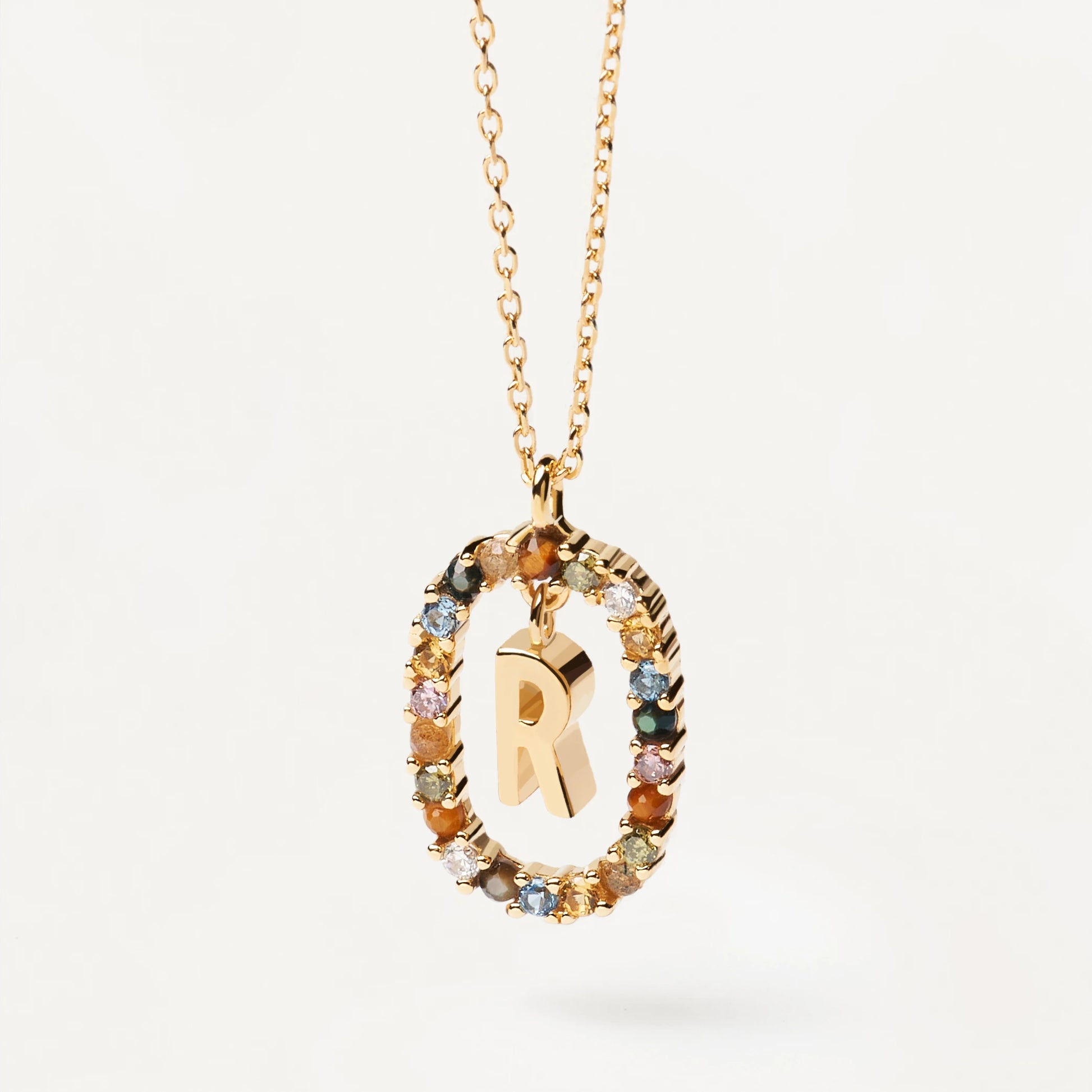 PDPAOLA | Letter R Necklace | CO01-277 | designer necklaces by Hooper Bolton