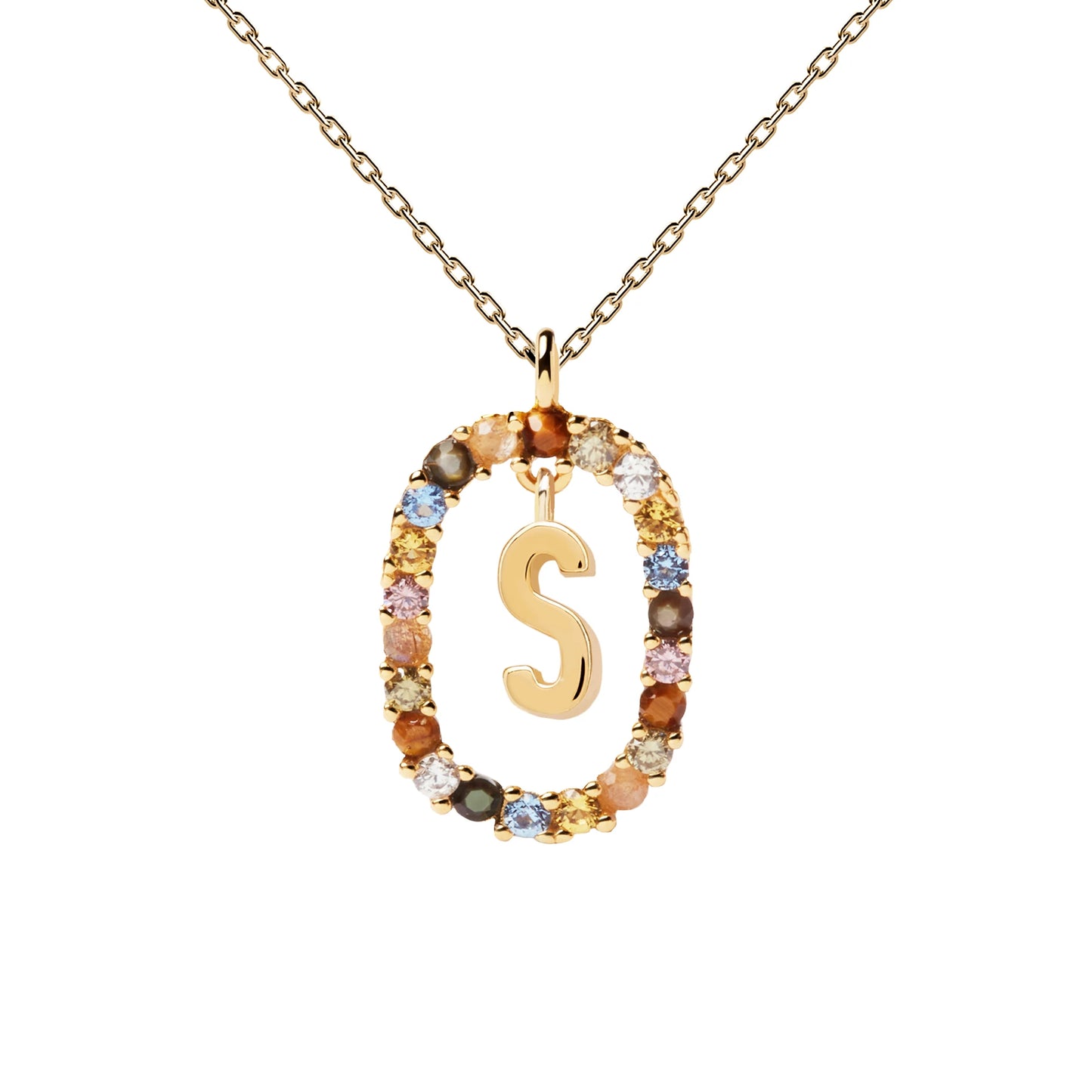 PDPAOLA | Letter S Necklace | CO01-278 | designer necklaces by Hooper Bolton
