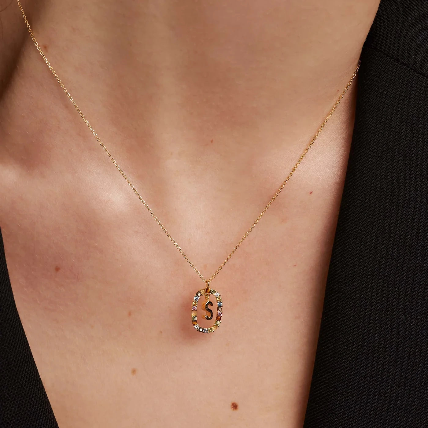 PDPAOLA | Letter S Necklace | CO01-278 | designer necklaces by Hooper Bolton