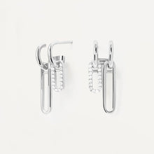 Load image into Gallery viewer, PDPAOLA | Nexa Silver Hoops Earrings | AR02-828 | designer earrings by Hooper Bolton
