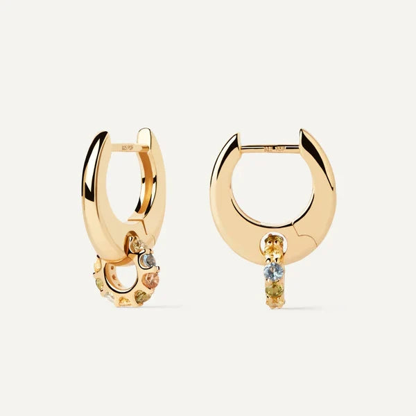 PDPAOLA | Rainbow Spin Hoops Earrings | AR01-B89 | designer earrings by Hooper Bolton