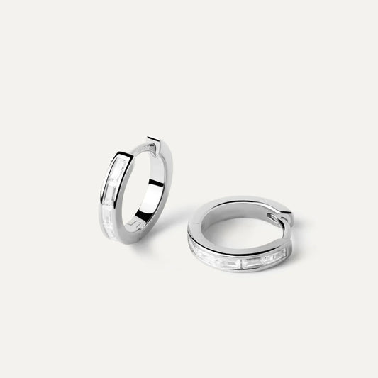 PDPAOLA | Viena Silver Hoops Earrings | AR02-960 | designer earrings by Hooper Bolton