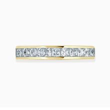 Load image into Gallery viewer, 18ct Yellow Gold 3.25mm Princess Cut Channel Set Full Eternity Ring
