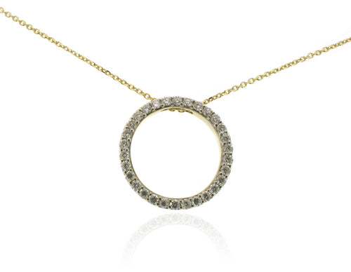 Bespoke Handmade Jewellery | 18ct Yellow Gold Circle of Life Diamond pendant 0.40ct