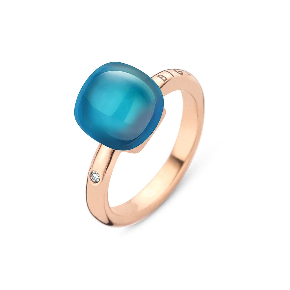 BIGLI - MINI SWEETY - London Blue Topaz and Mother of Pearl