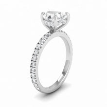 Load image into Gallery viewer, CERTIFIED PLATINUM HEART DIAMOND HIDDEN HALO AND DIAMOND BAND ENGAGEMENT RING 1.00ct
