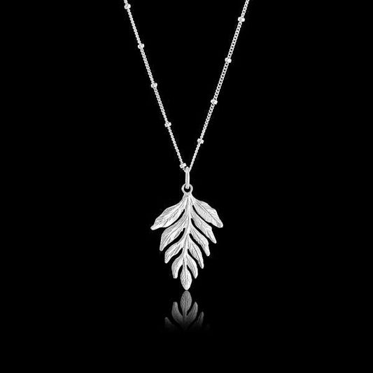 Catherine Zoraida SILVER FERN DROP PENDANT