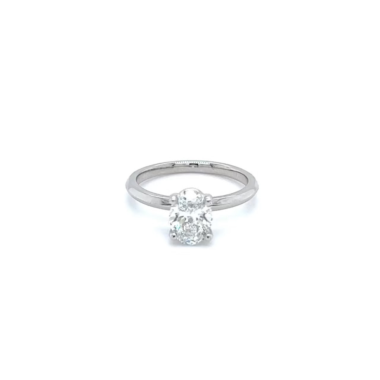 CERTIFIED PLATINUM OVAL DIAMOND HIDDEN HALO ENGAGEMENT RING 1.25ct