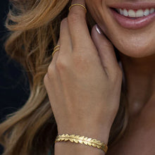 Load image into Gallery viewer, Catherine Zoraida GOLD FERN LEAF CUFF - MEDIUM

