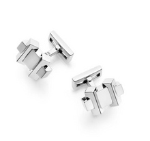 Load image into Gallery viewer, Links of London - Brutalist sterling silver block cufflinks
