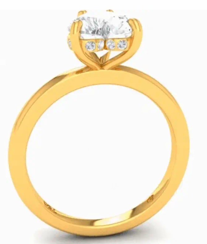 CERTIFIED 18ct GOLD PEAR DIAMOND HIDDEN HALO ENGAGEMENT RING 1.50ct