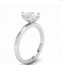 Load image into Gallery viewer, CERTIFIED PLATINUM PEAR DIAMOND HIDDEN HALO ENGAGEMENT RING 1.50ct

