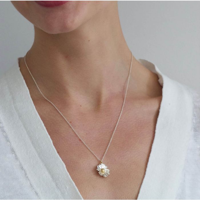 Alex Monroe - Big Daisy Necklace - Silver & Gold