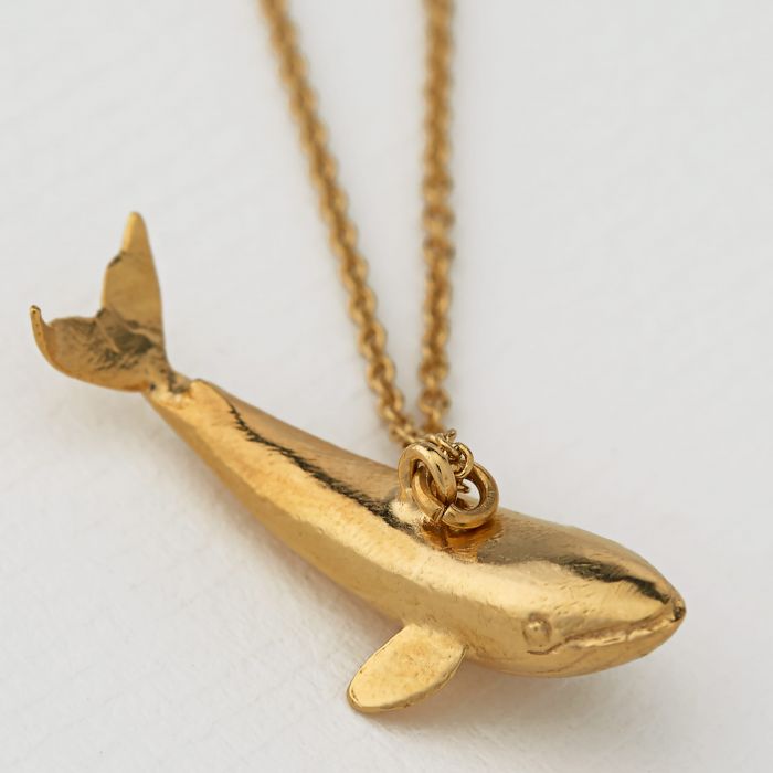Alex Monroe - Baby Blue Whale Necklace - Gold