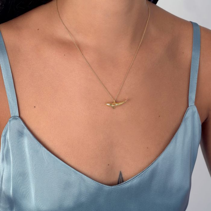 Alex Monroe - Baby Blue Whale Necklace - Gold