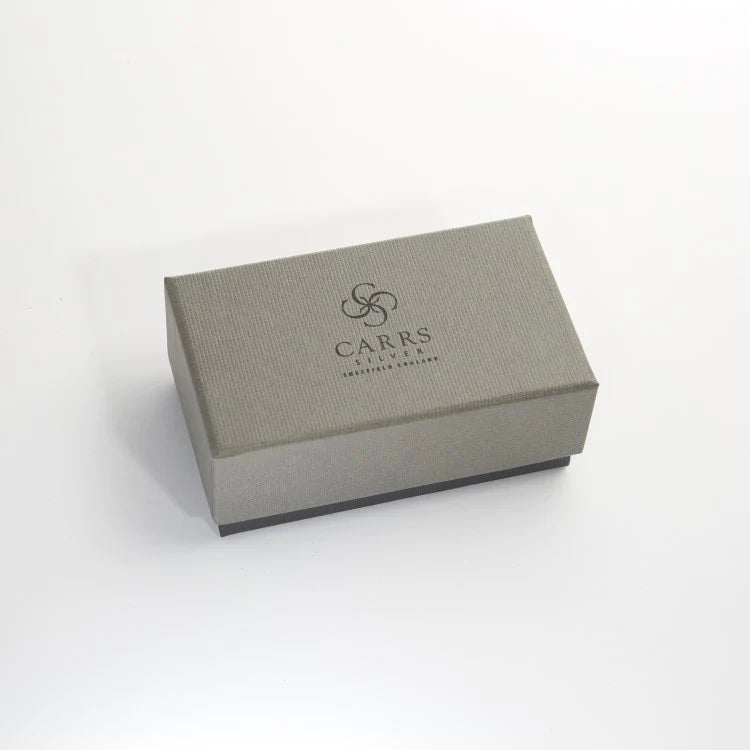 Carrs Plain Sterling Silver Rectangular Cufflinks