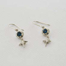 Load image into Gallery viewer, Alex Monroe - Guiding Star Blue Topaz Hook Earrings
