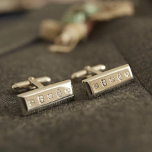 Load image into Gallery viewer, Carrs Sterling Silver Feature Hallmark Ingot Cufflinks
