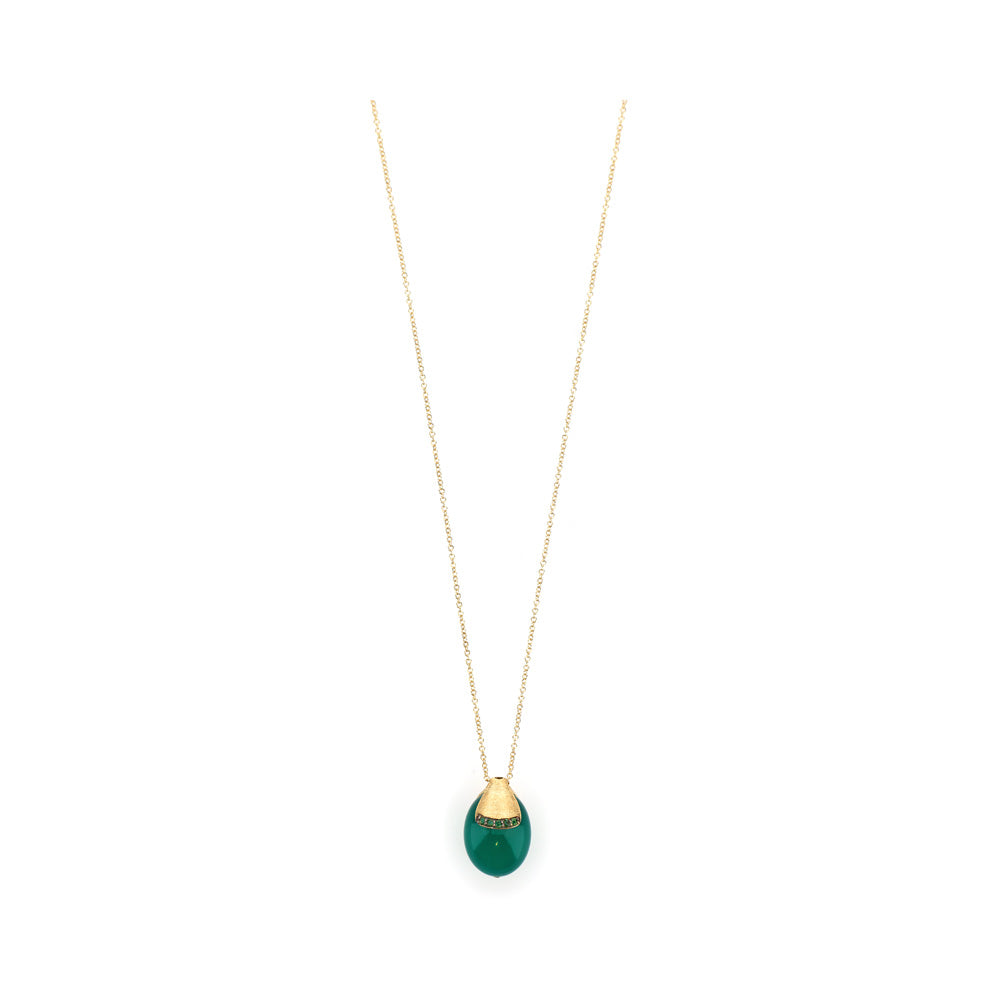 Nanis - 18ct Gold DANCING GREEN ONYX NECKLACE | Hooper Bolton