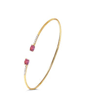 Load image into Gallery viewer, Nanis - 18ct Gold Dancing Pink Tourmalines Bangle | Hooper Bolton
