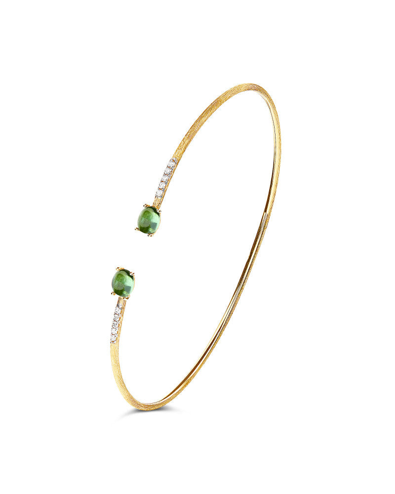 Nanis - 18ct Gold Dancing Tourmalines Bangle | Hooper Bolton