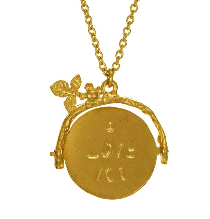 Spinning Disc 'I Love You' Necklace | Gold | Alex Monroe | Hooper Bolton | Cheltenham | Official Stockist